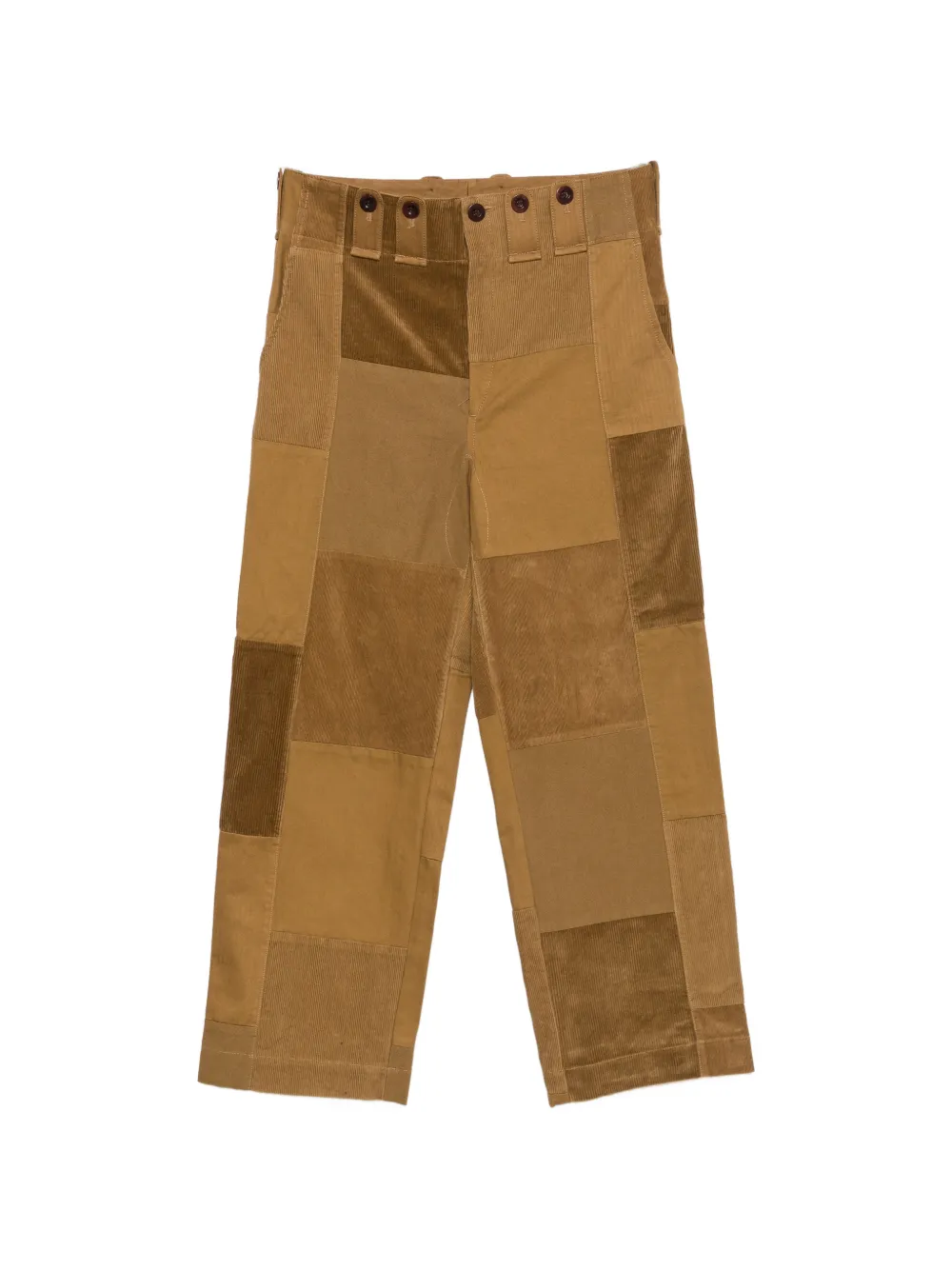Junya Watanabe MAN patchwork corduroy trousers - Marrone