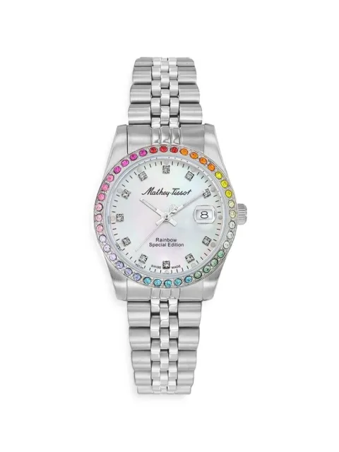 Mathey Tissot D809AQI classic rainbow special edition 32mm watch