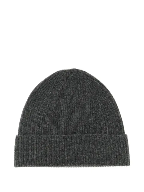 Ballantyne ribbed cashmere beanie hat