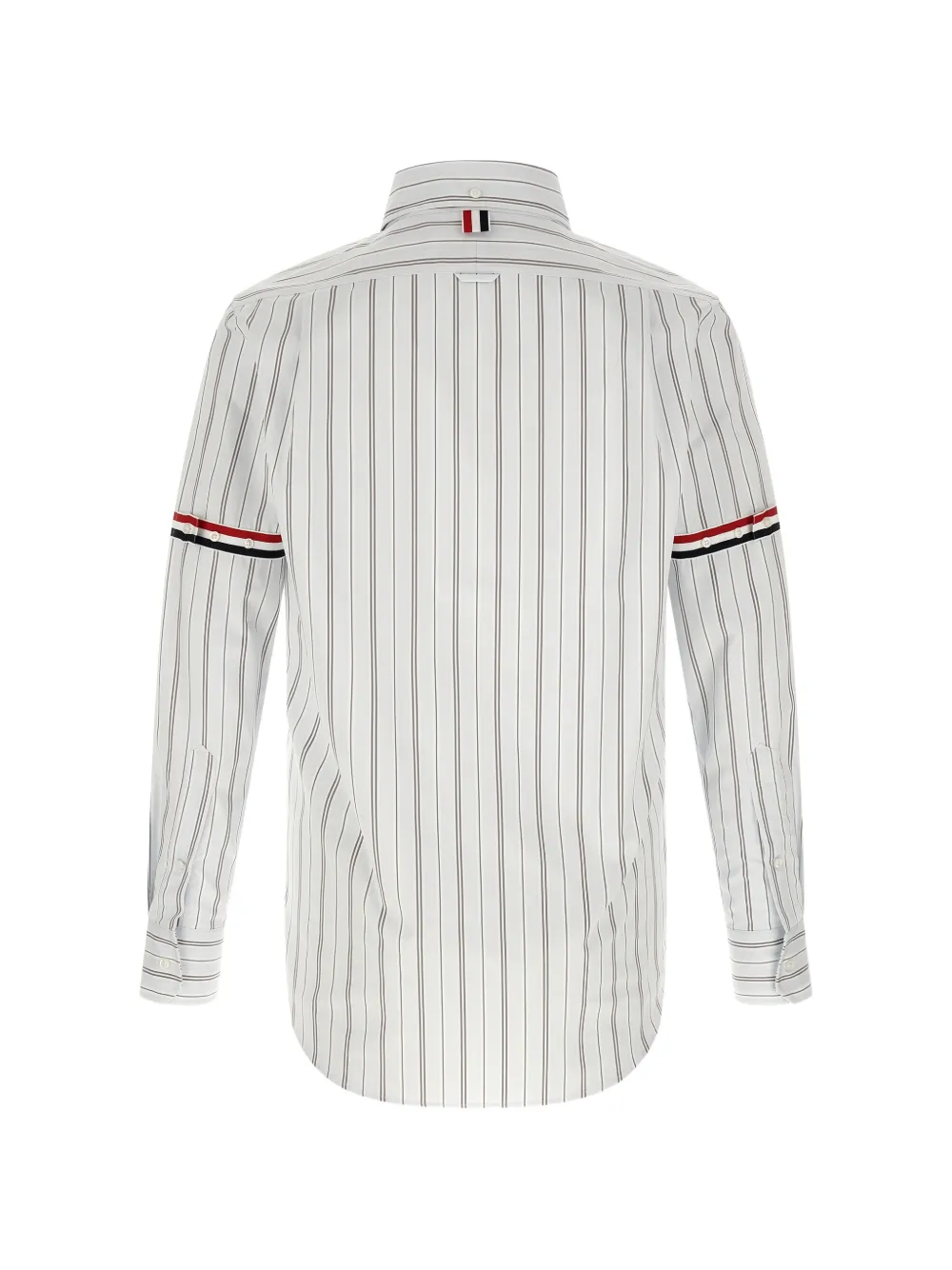 Thom Browne Popeline gestreept overhemd met armbanden Grijs