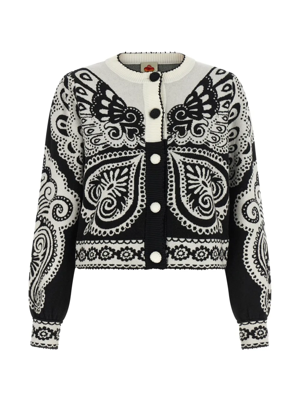 FARM Rio Arabesque jacquard cardigan