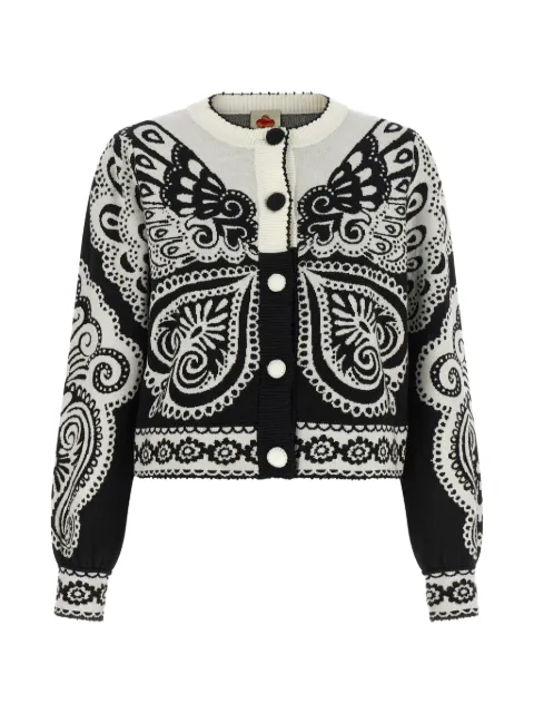 FARM Rio Arabesque jacquard cardigan