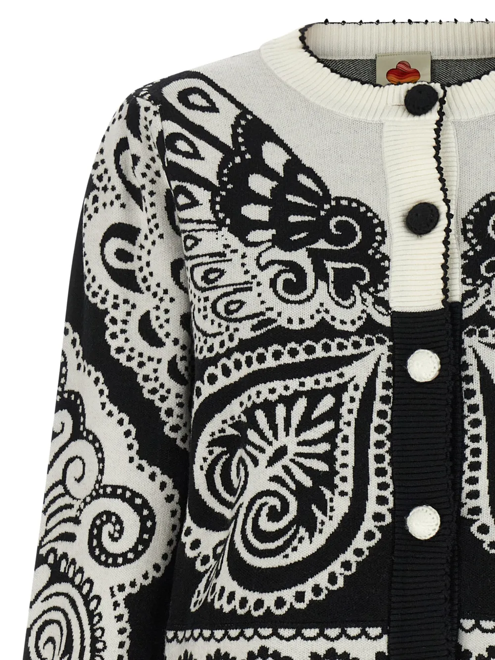 FARM Rio Arabesque vest met jacquard Wit