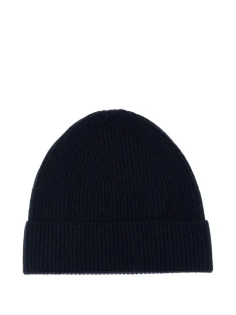 Ballantyne ribbed cashmere beanie hat