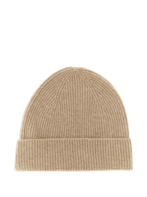 Ballantyne ribbed cashmere beanie hat