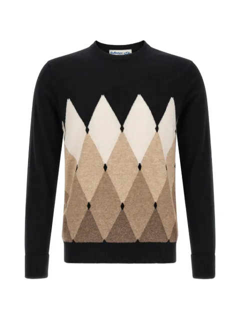 Ballantyne diamond-inlay cashmere sweater