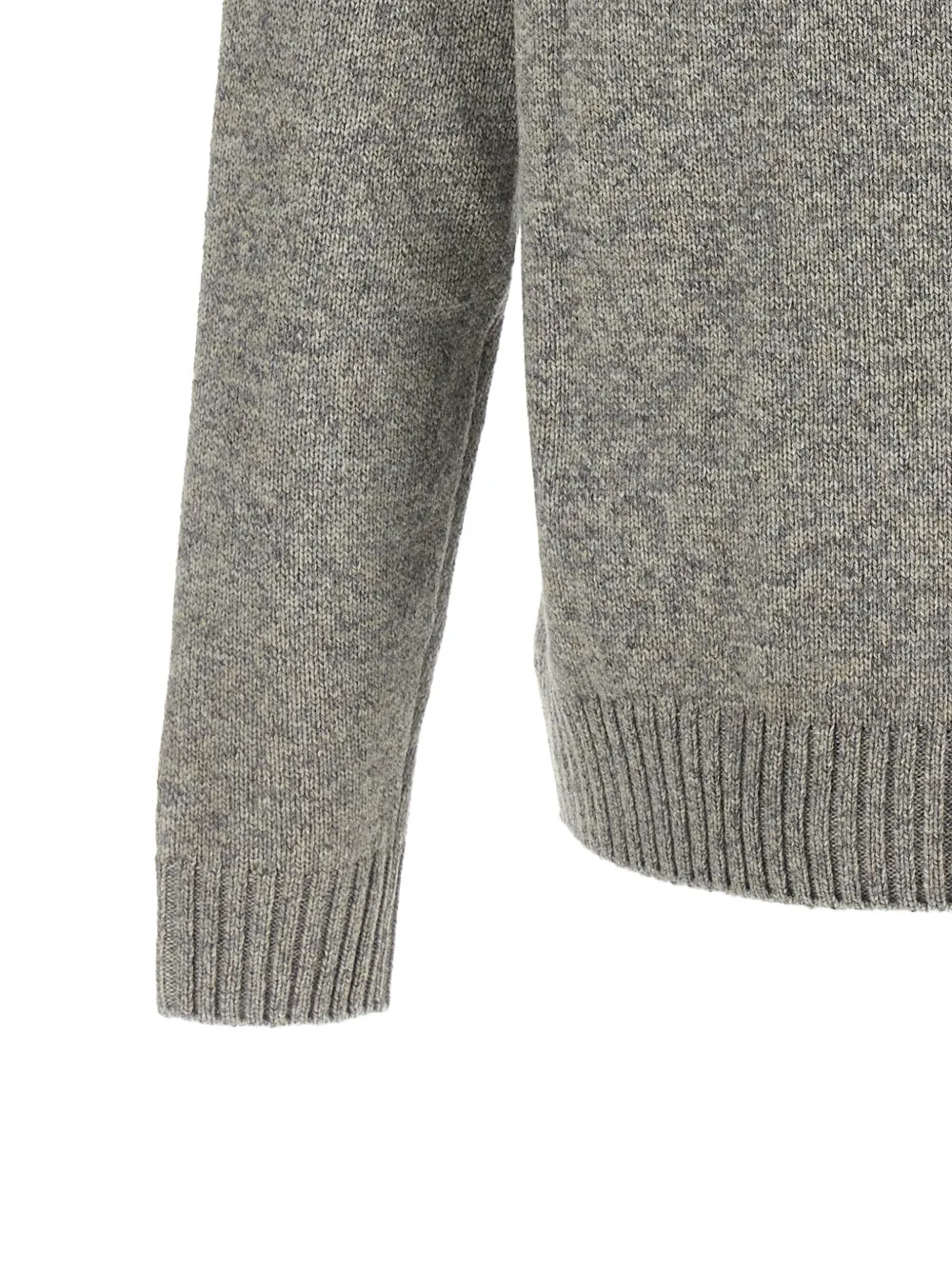 Zanone Gebreid vest met rits Grijs