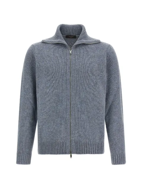Zanone zip-up virgin wool cardigan
