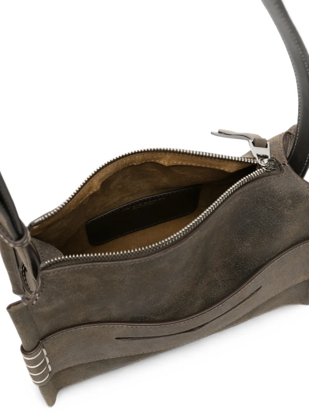 JW Anderson Loafer leren shopper met contrasterende stiksels Grijs