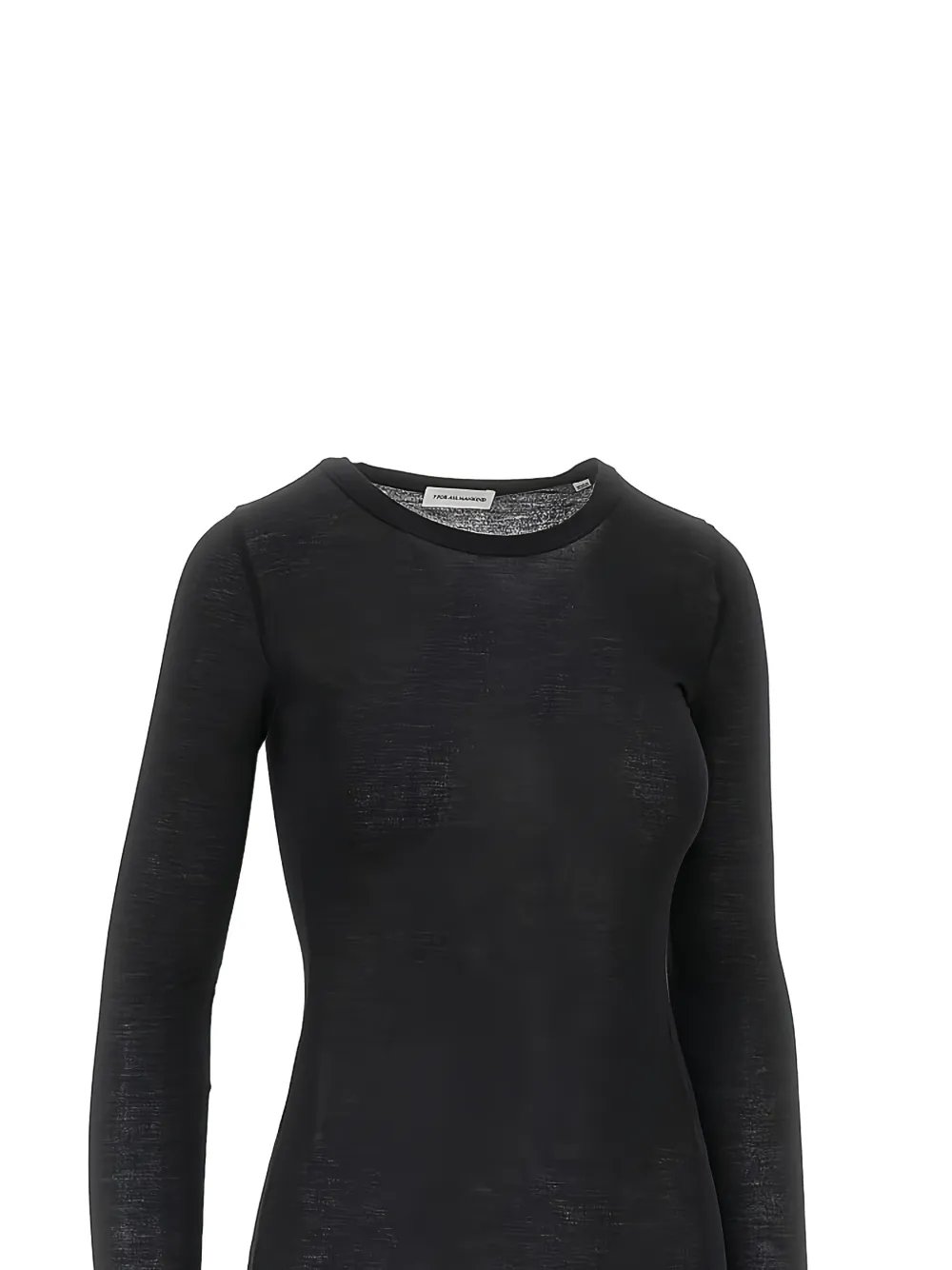 7 For All Mankind Maxi-jurk met lange mouwen Zwart