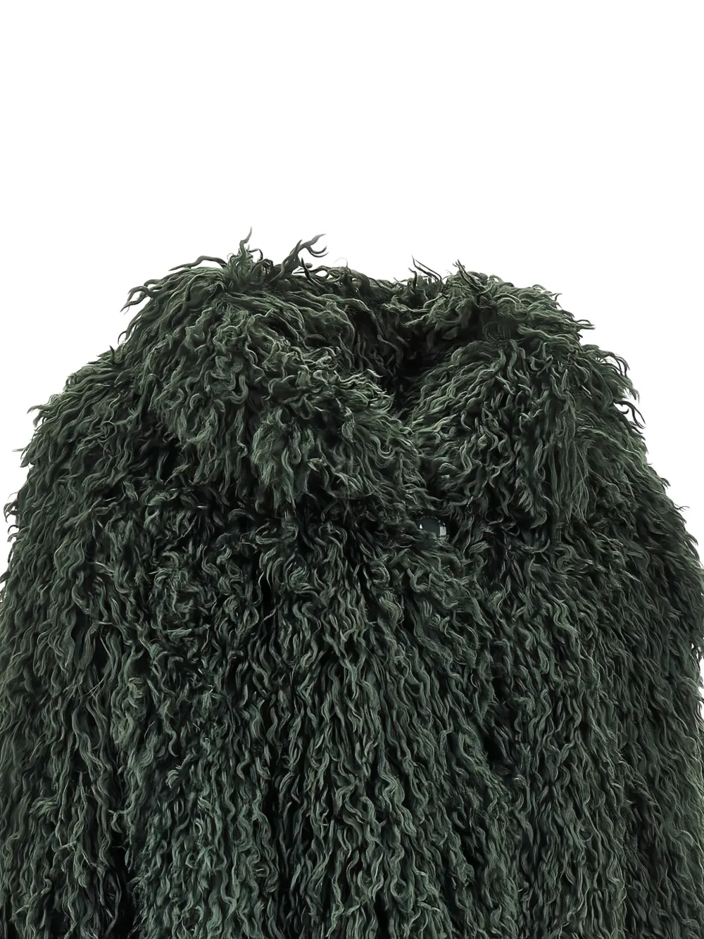 Emporio Armani Jas van imitatielamswol Groen