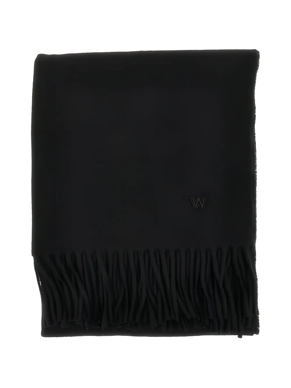Weekend Max Mara fringed wool scarf - Nero