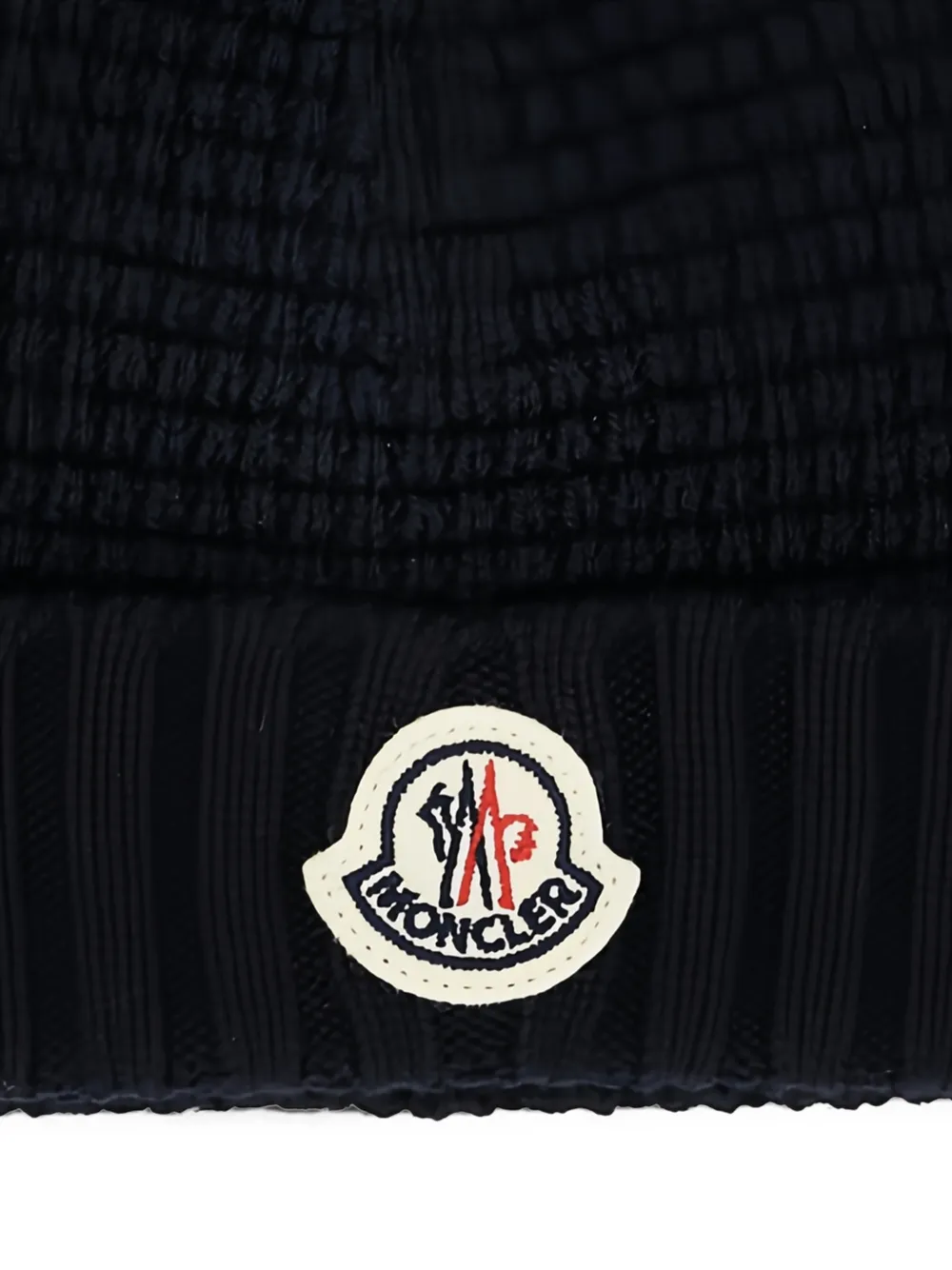 Moncler Enfant Gebreide muts met oordetail Blauw