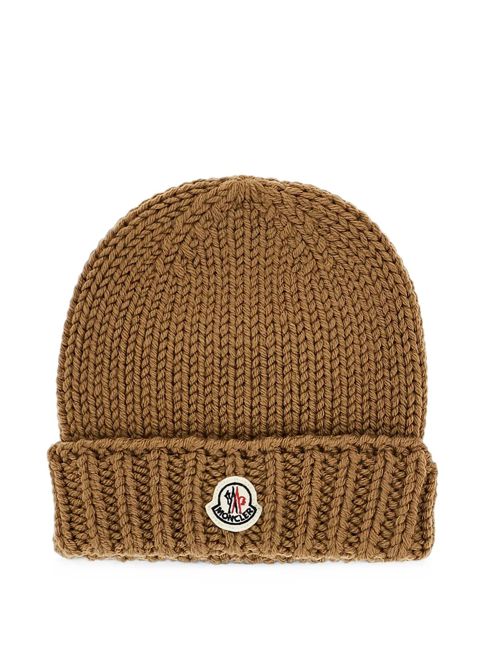 Moncler Enfant Muts met logopatch Bruin