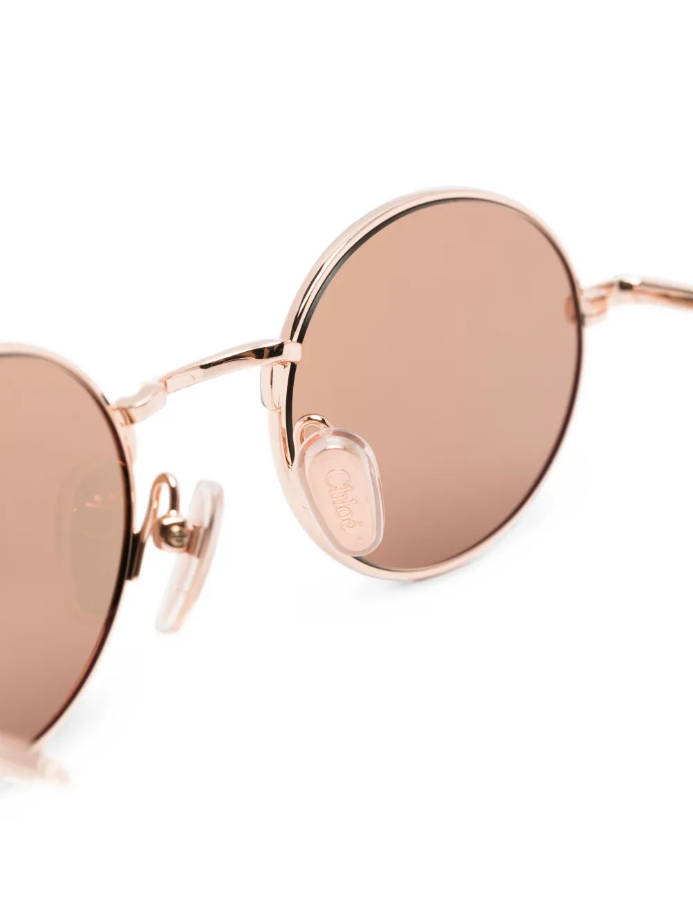 Chloé Eyewear Zonnebril met rond montuur Goud