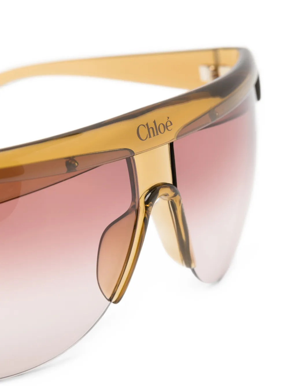 Chloé Eyewear geometric-frame sunglasses Beige