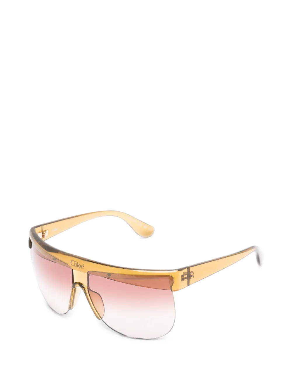 Chloé Eyewear geometric-frame sunglasses Beige