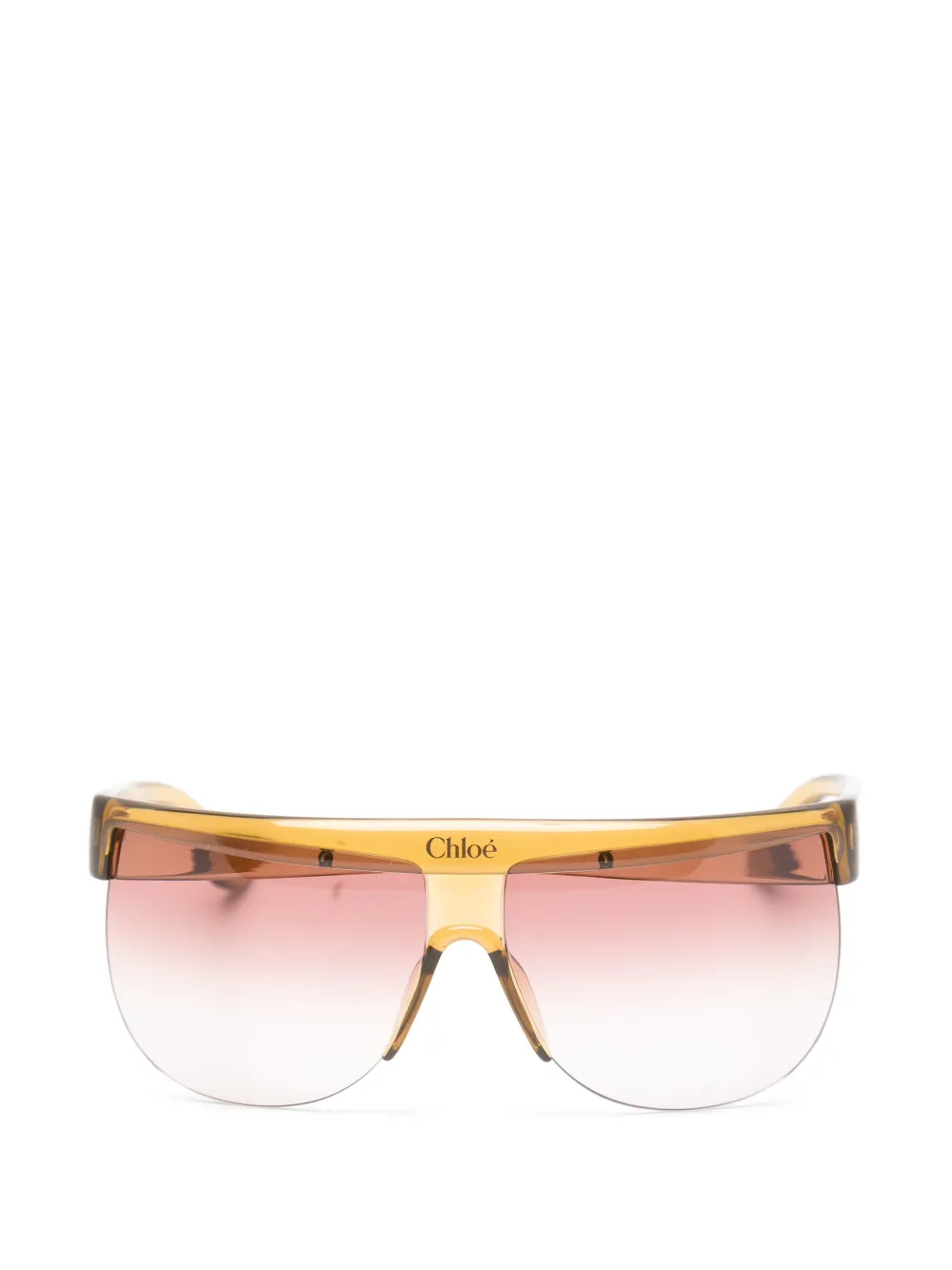 Chloé Eyewear geometric-frame sunglasses Beige