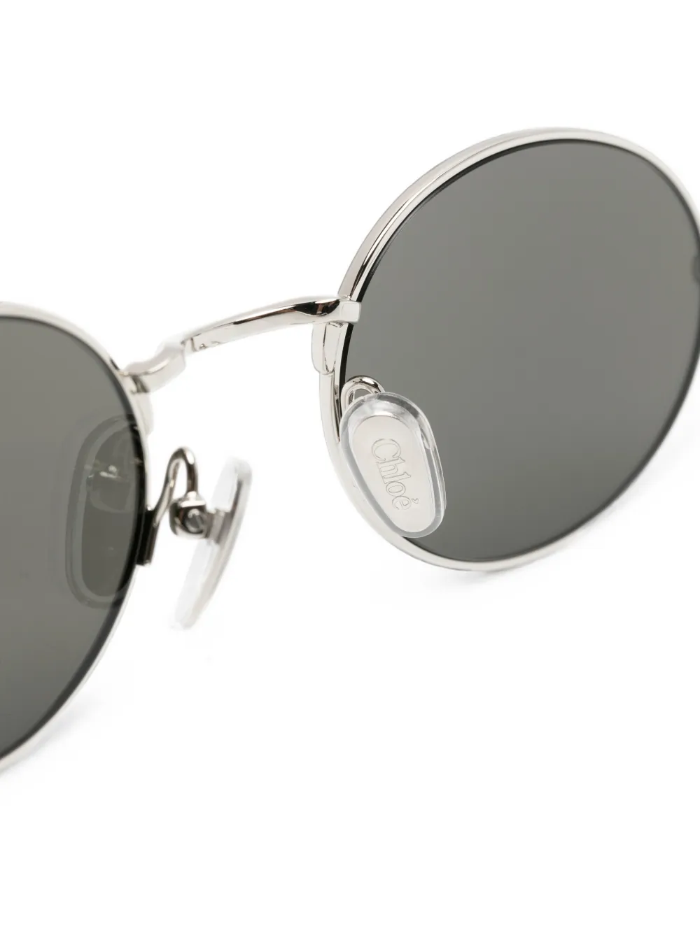 Chloé Eyewear Zonnebril met rond montuur Zilver