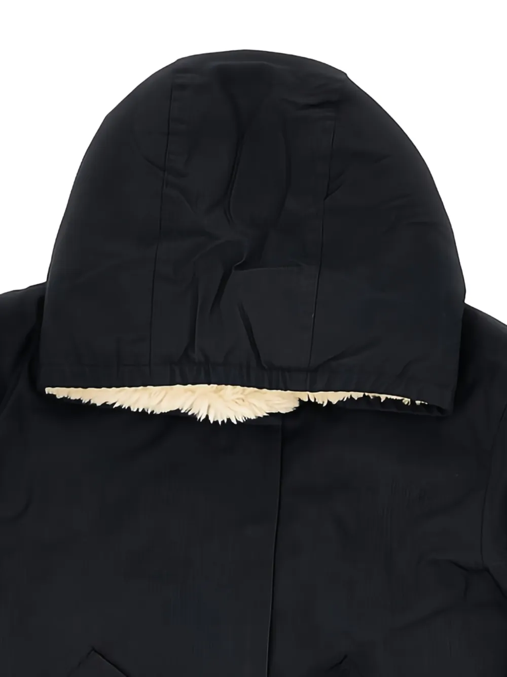 Bellerose Kids Parka met afwerking van imitatiebont en capuchon Zwart