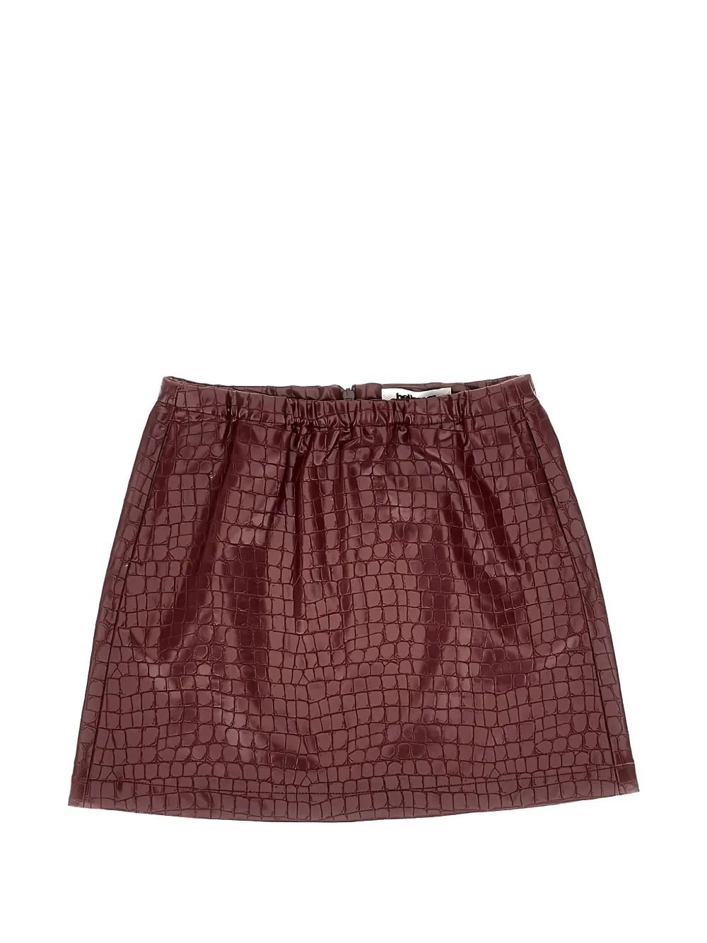 Bellerose Kids' Parise Croc-effect Mini Skirt In Red