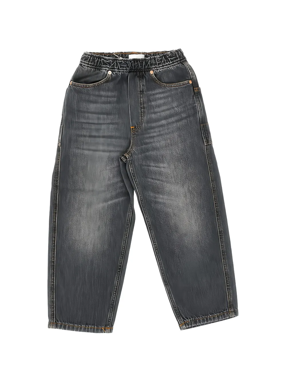 Bellerose elasticated-waistband faded-effect jeans - Nero