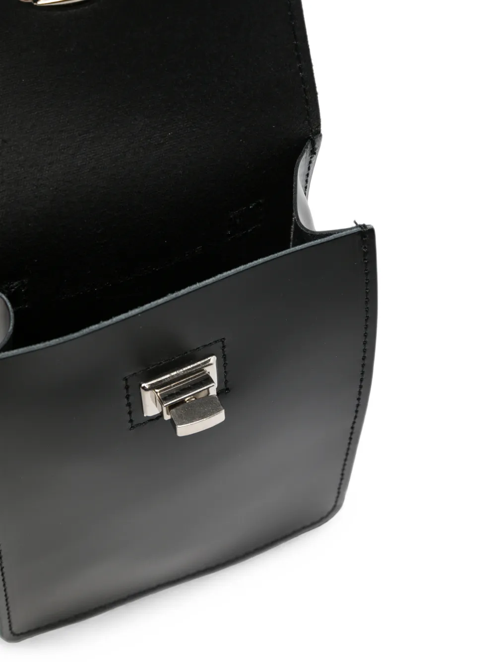 Junya Watanabe x Comme des Garçons leren mini-tas met harnas Zwart