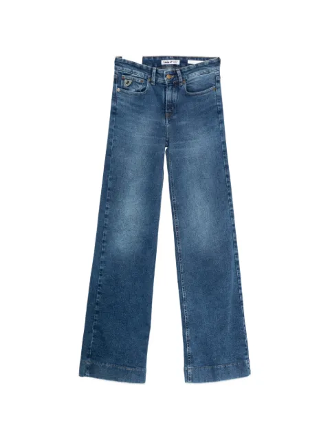 LOIS JEANS Lorna logo-patch wide-leg jeans