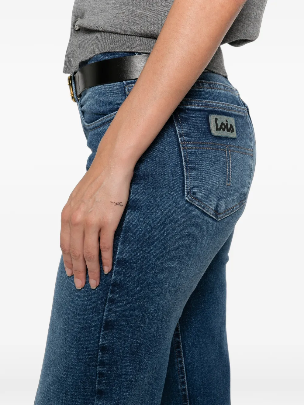 LOIS JEANS Lorna jeans met logopatch Blauw