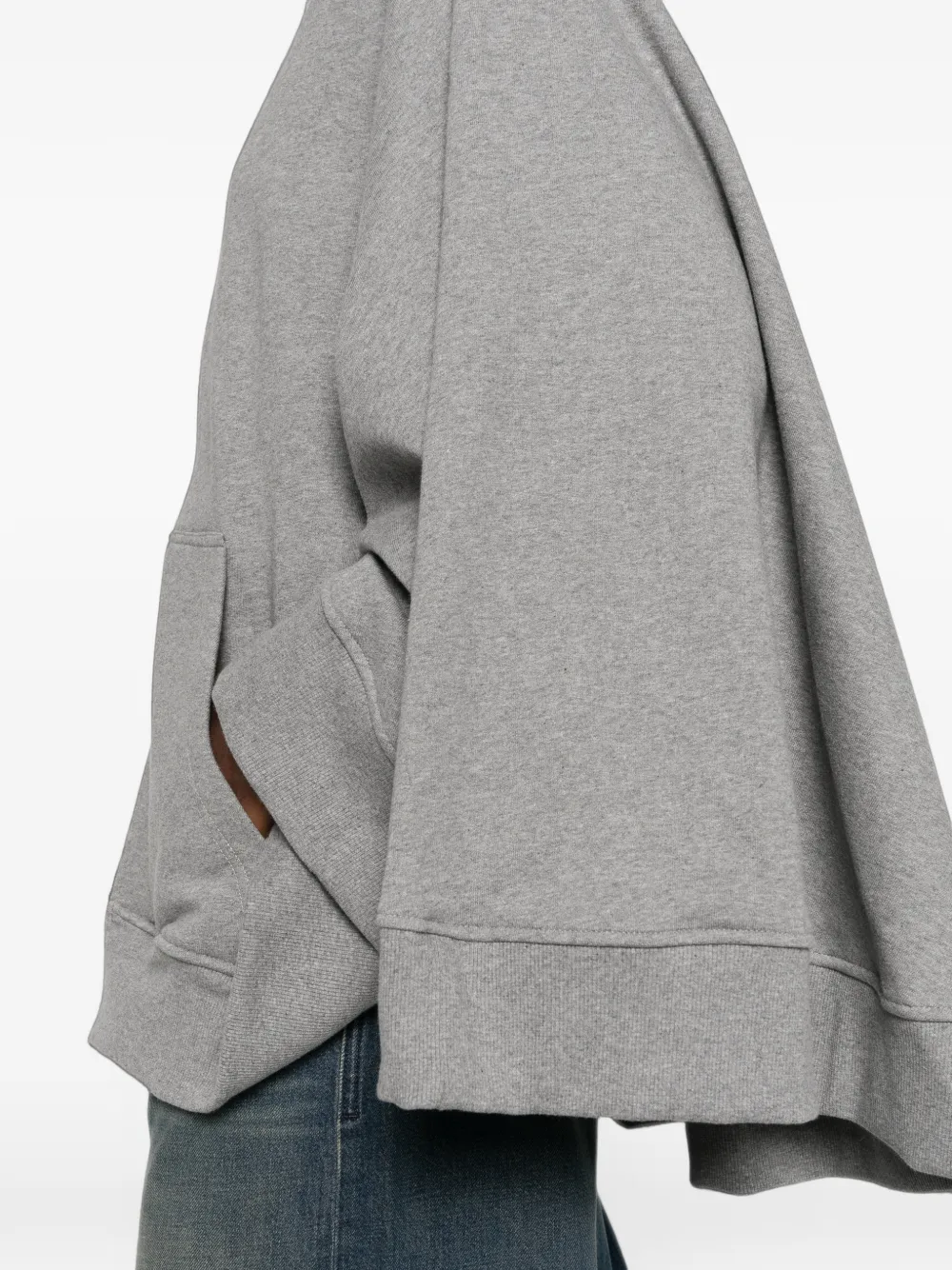 7 For All Mankind Hoodie met cape en rits Grijs