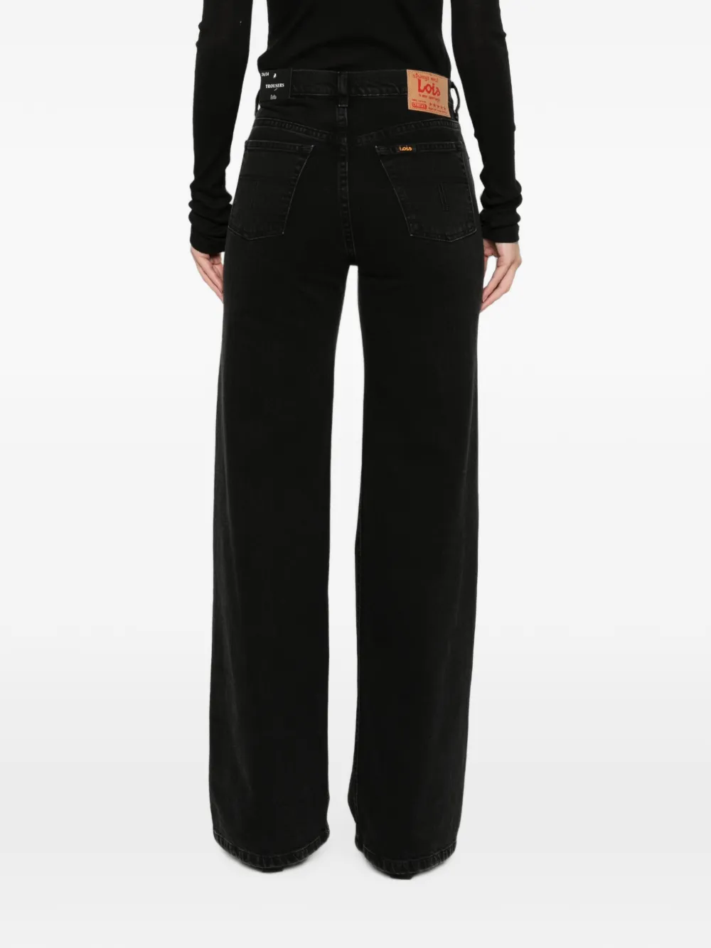 LOIS JEANS Lindsay jeans met wijde pijpen Zwart