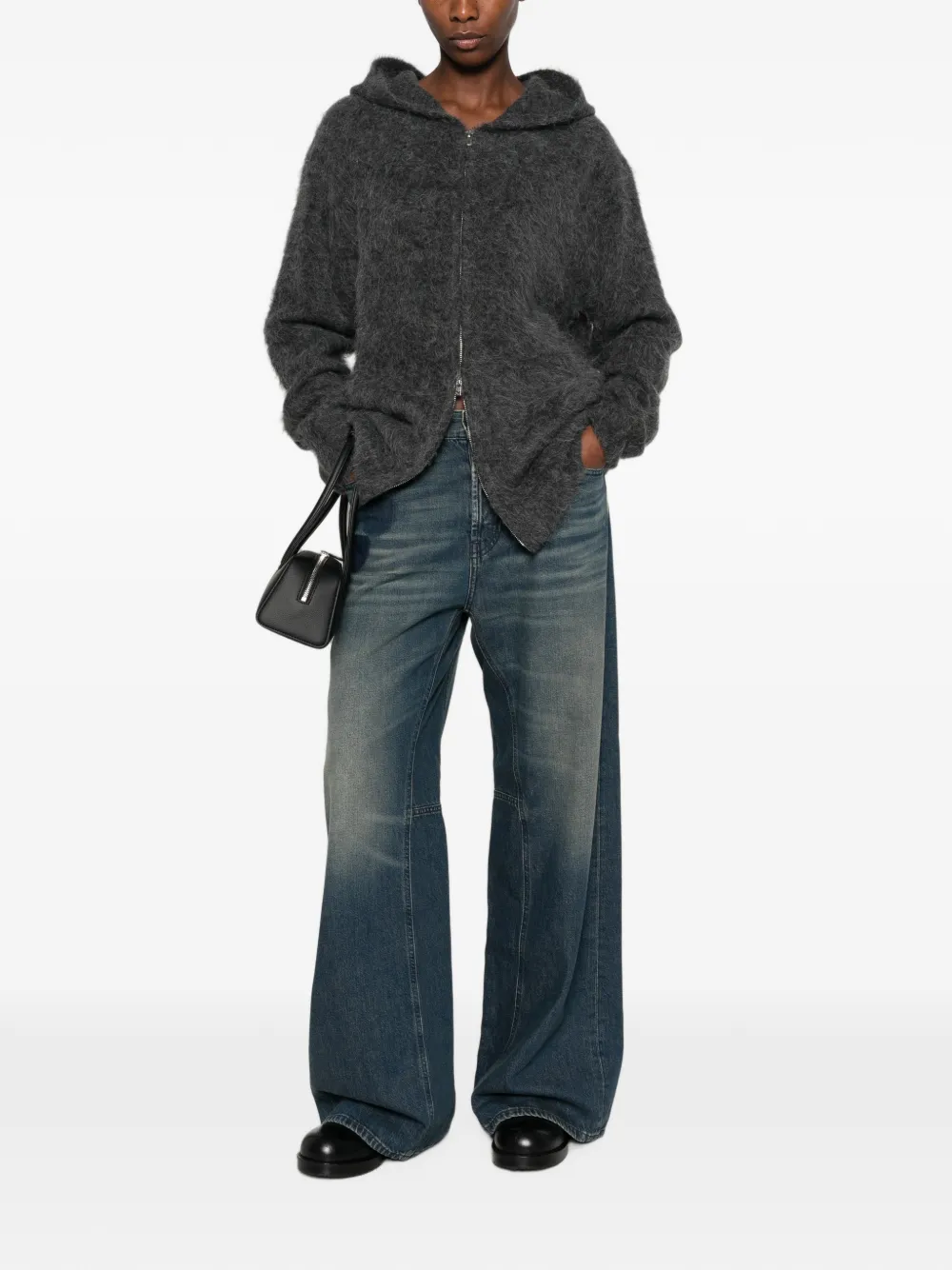 7 For All Mankind Jack met geborstelde afwerking en capuchon Grijs