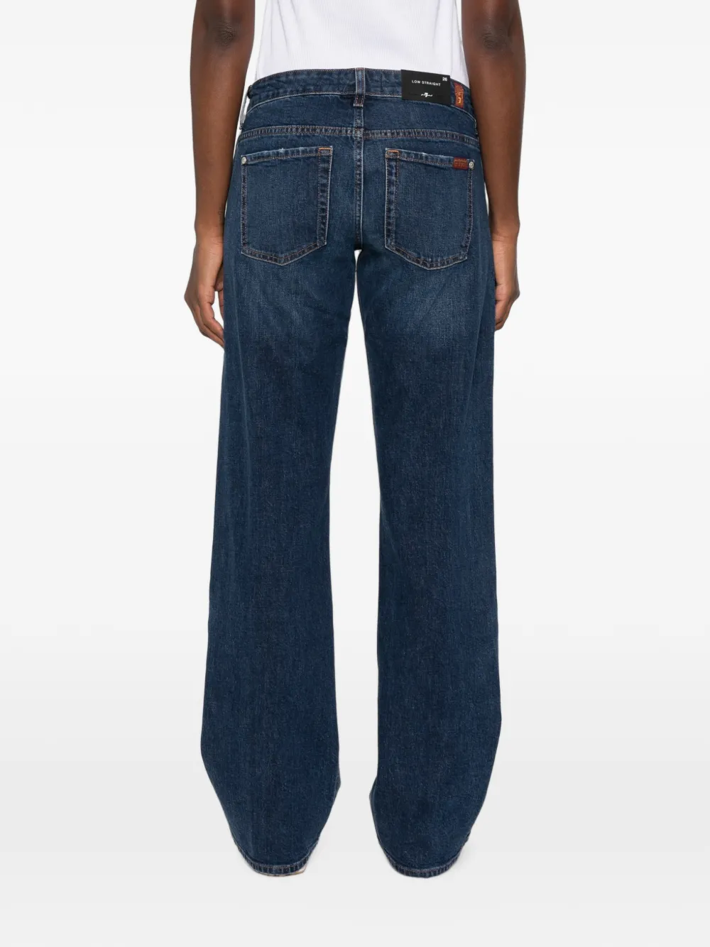 7 For All Mankind Low Straight jeans Blauw
