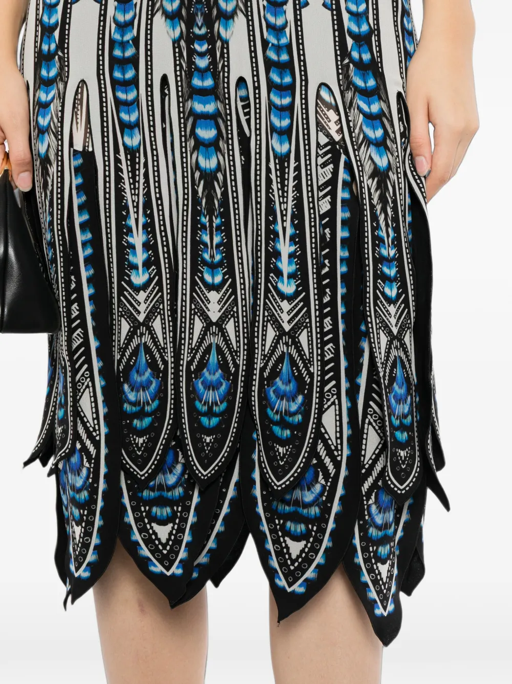 Roberto Cavalli Jurk met grafische print Blauw