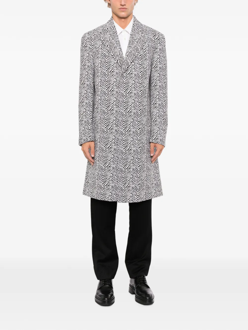 Roberto Cavalli zebra-printed coat · 50