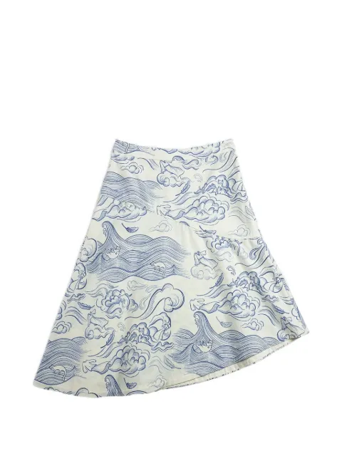 Future Classics AOP asymmetric midi skirt