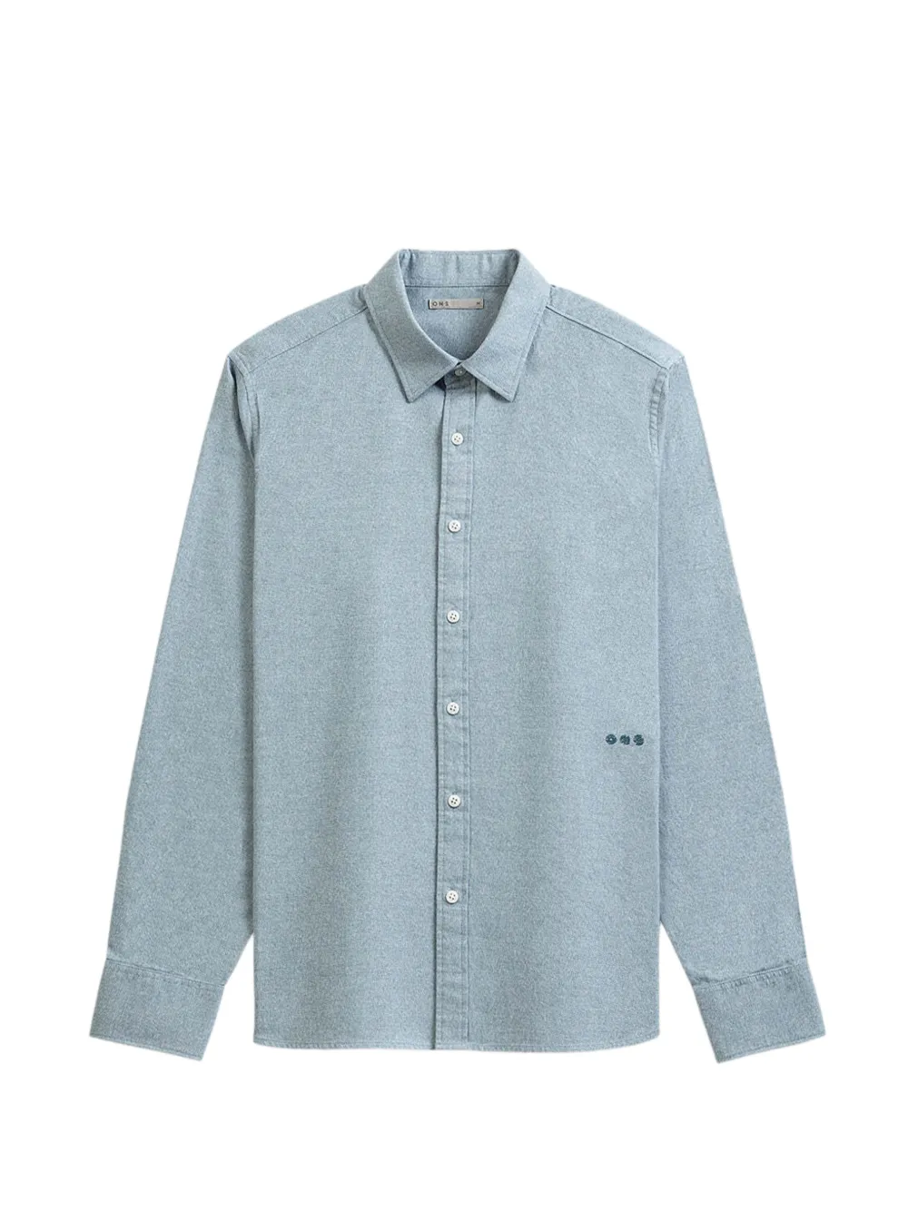 O.N.S Arik melange cotton-flannel shirt