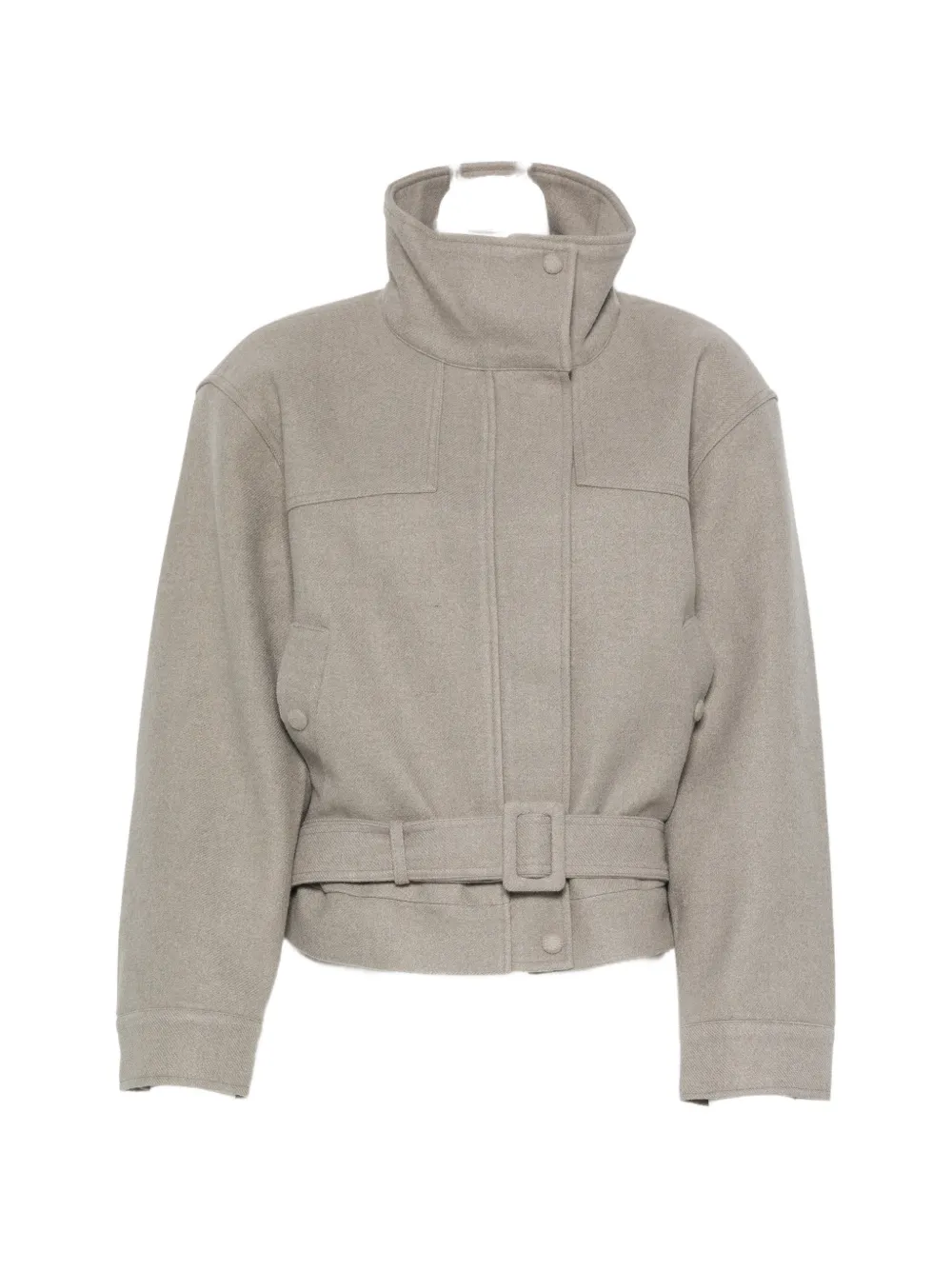 La Piscine belted high-neck bomber jacket
