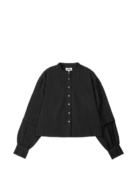 Future Classics dobby-stripe balloon-sleeve blouse