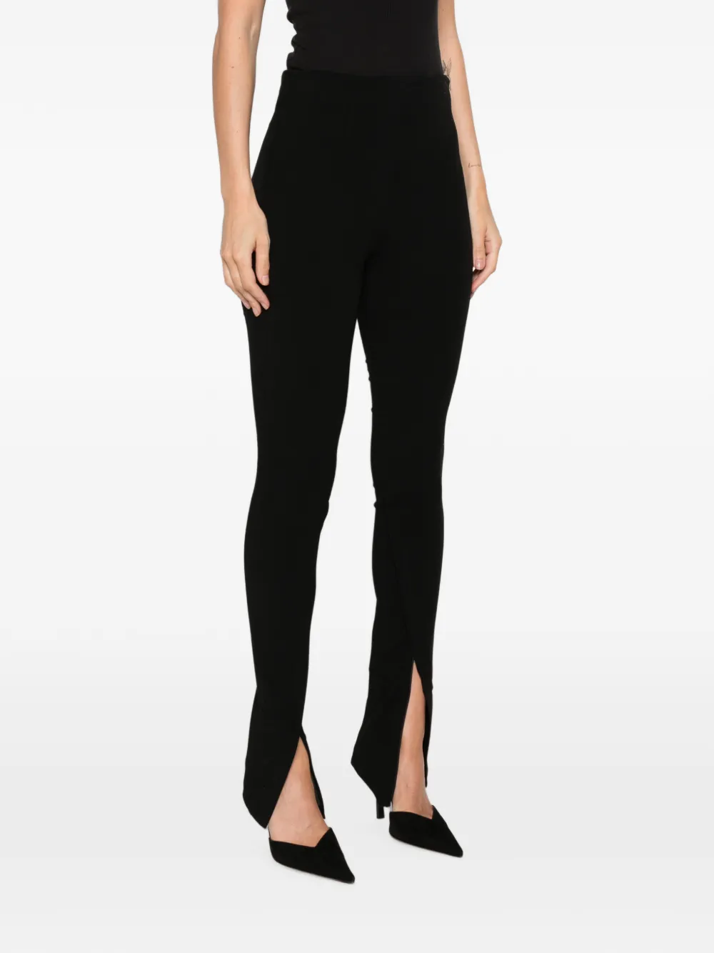 La Piscine Broek met split Zwart