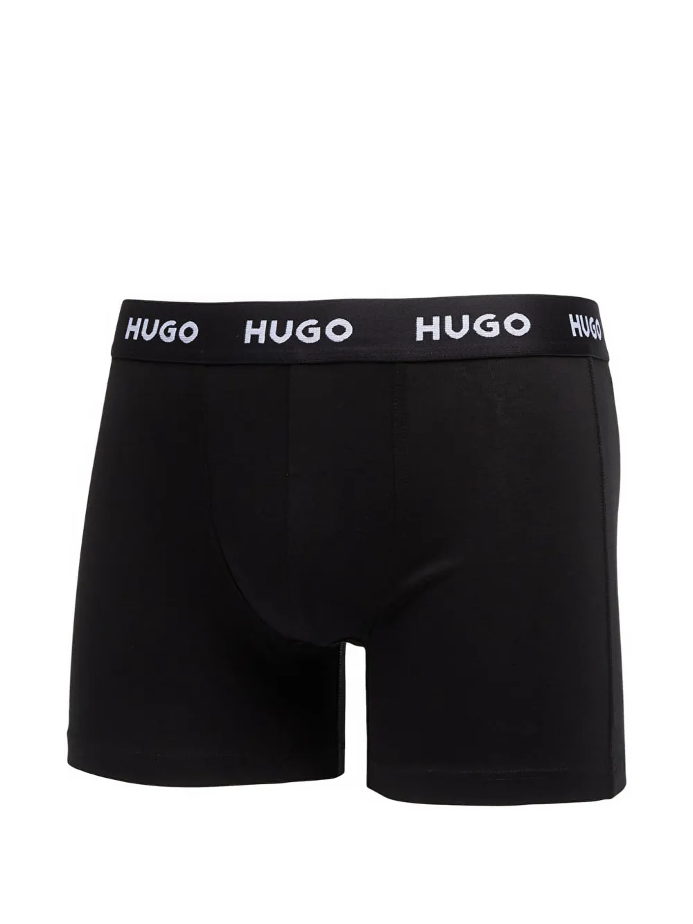 HUGO Drie boxershorts met logoband Zwart