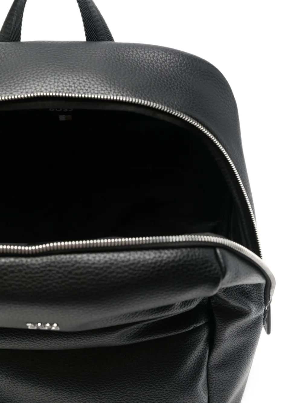 BOSS pebbled backpack Zwart