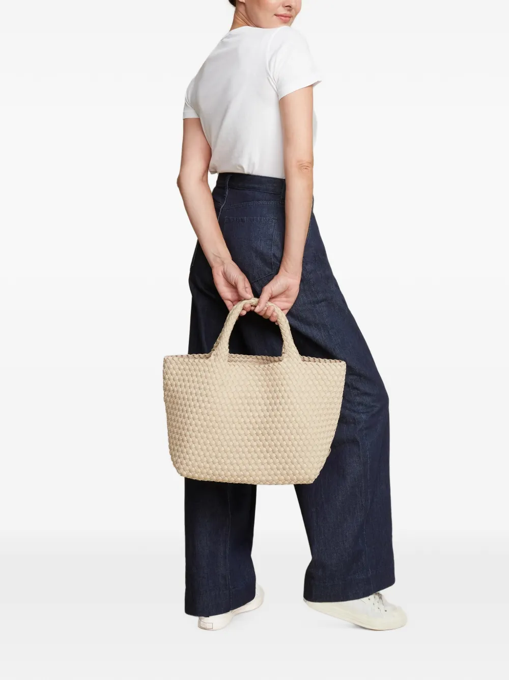 NAGHEDI St. Barths handgeweven shopper Beige