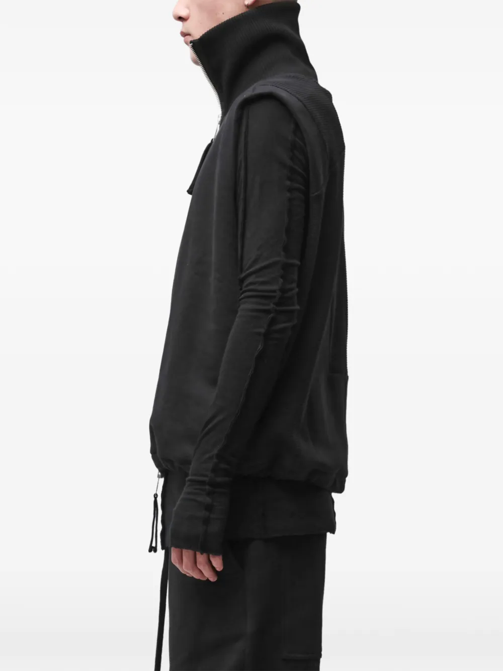 Thom Krom Hoodie met hoge hals Zwart