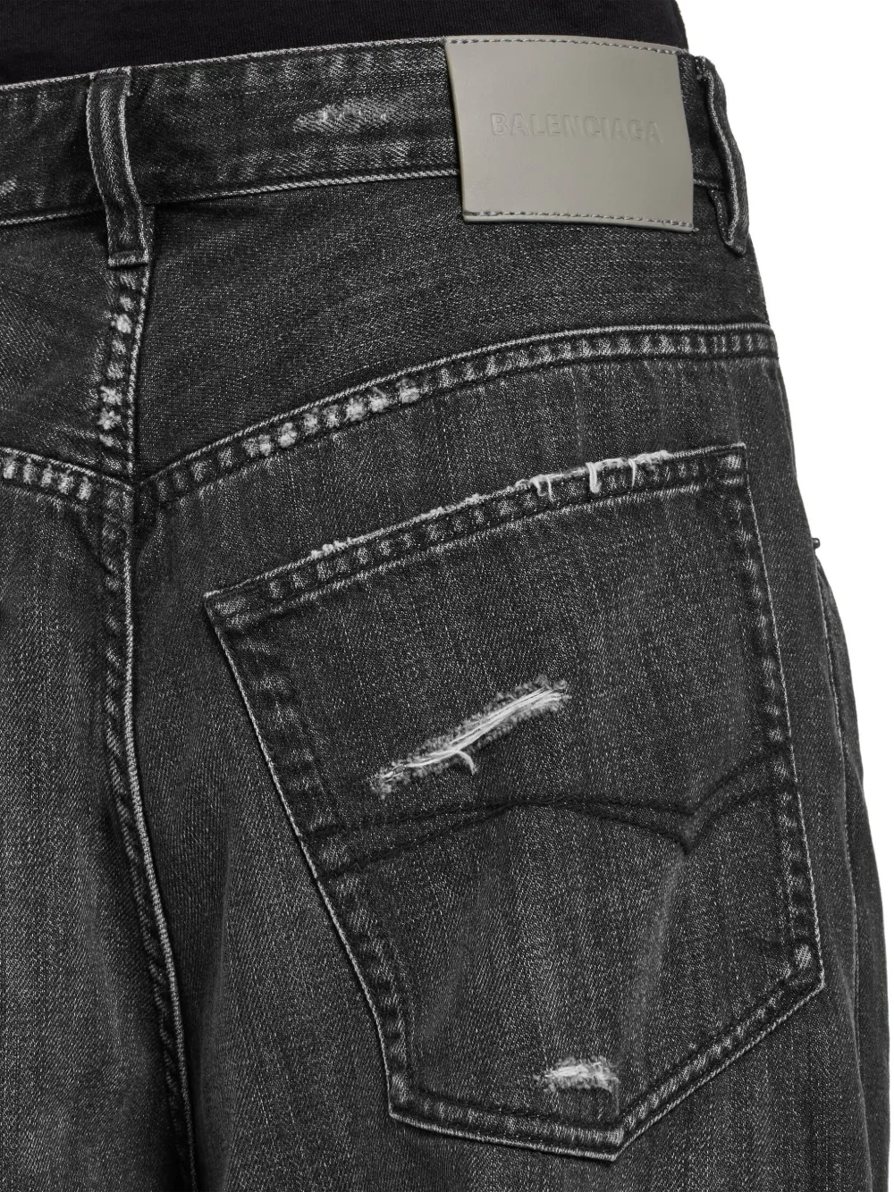 Balenciaga Gerafelde jeans Grijs