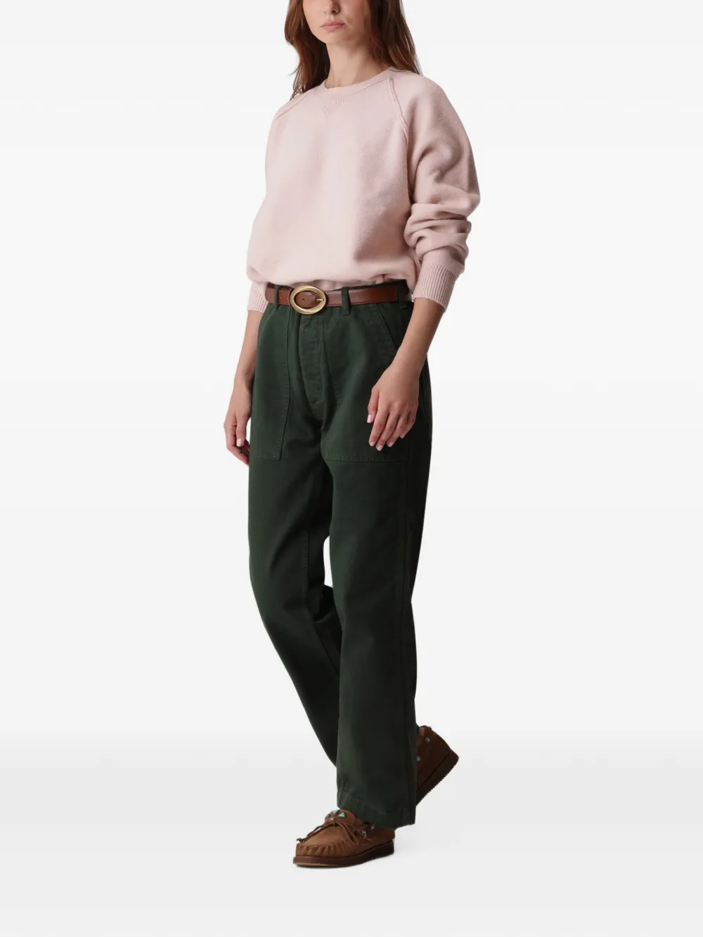 Fortela Newfatigue Bull Cotton Trousers in Green, view 2