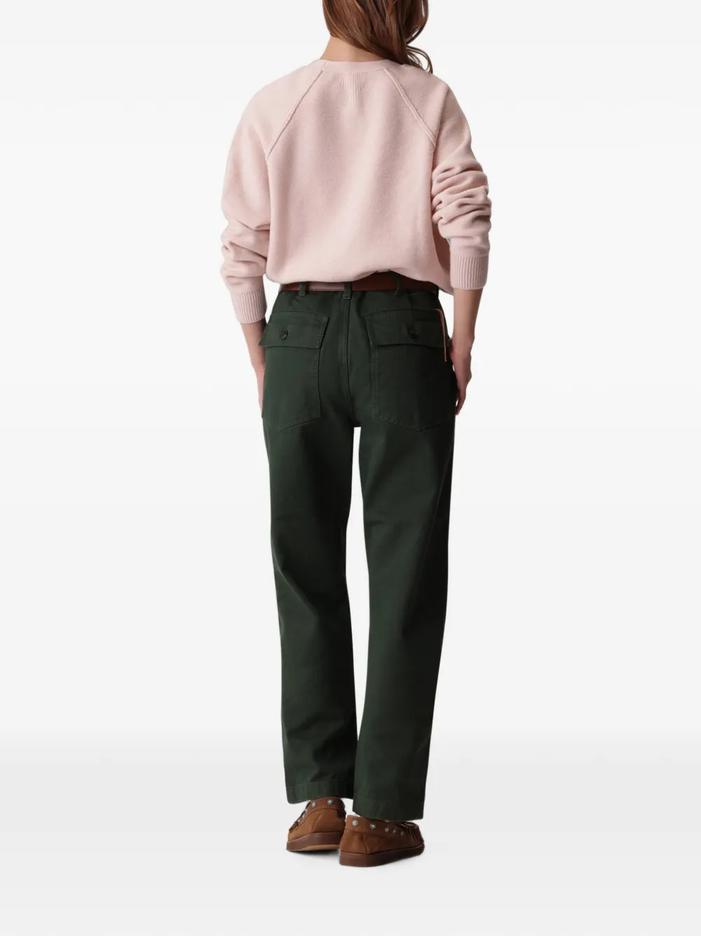 Fortela Newfatigue Bull Cotton Trousers in Green, view 3