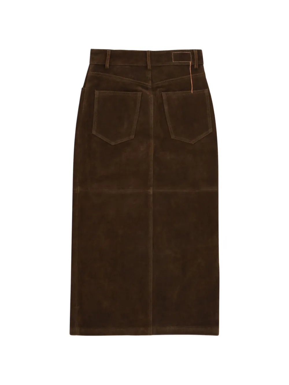 Fortela Jasmine Suede Maxi Skirt in Brown, view 4
