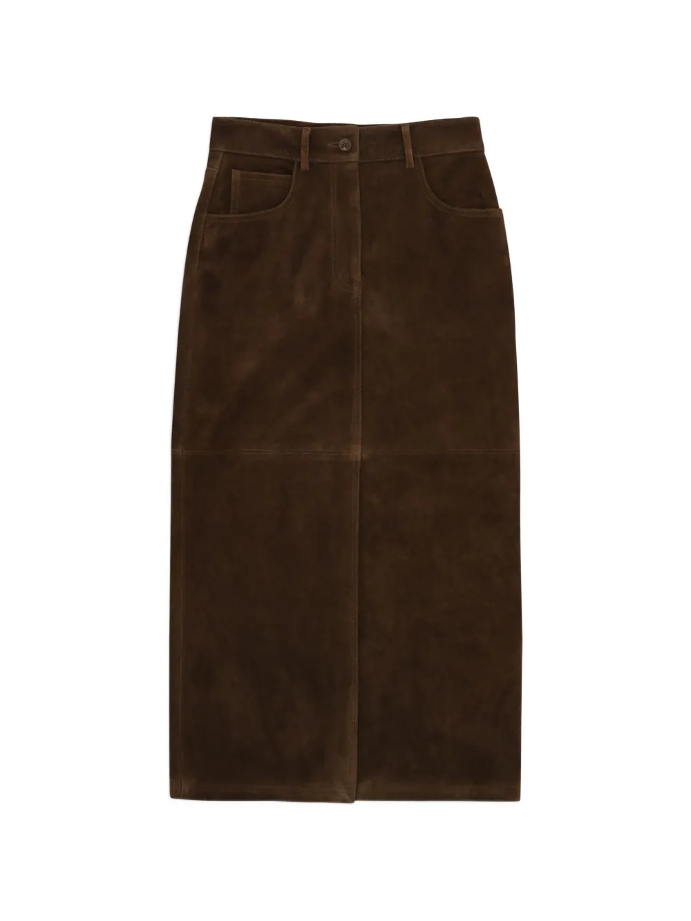 Fortela Jasmine suede maxi skirt - Marrone