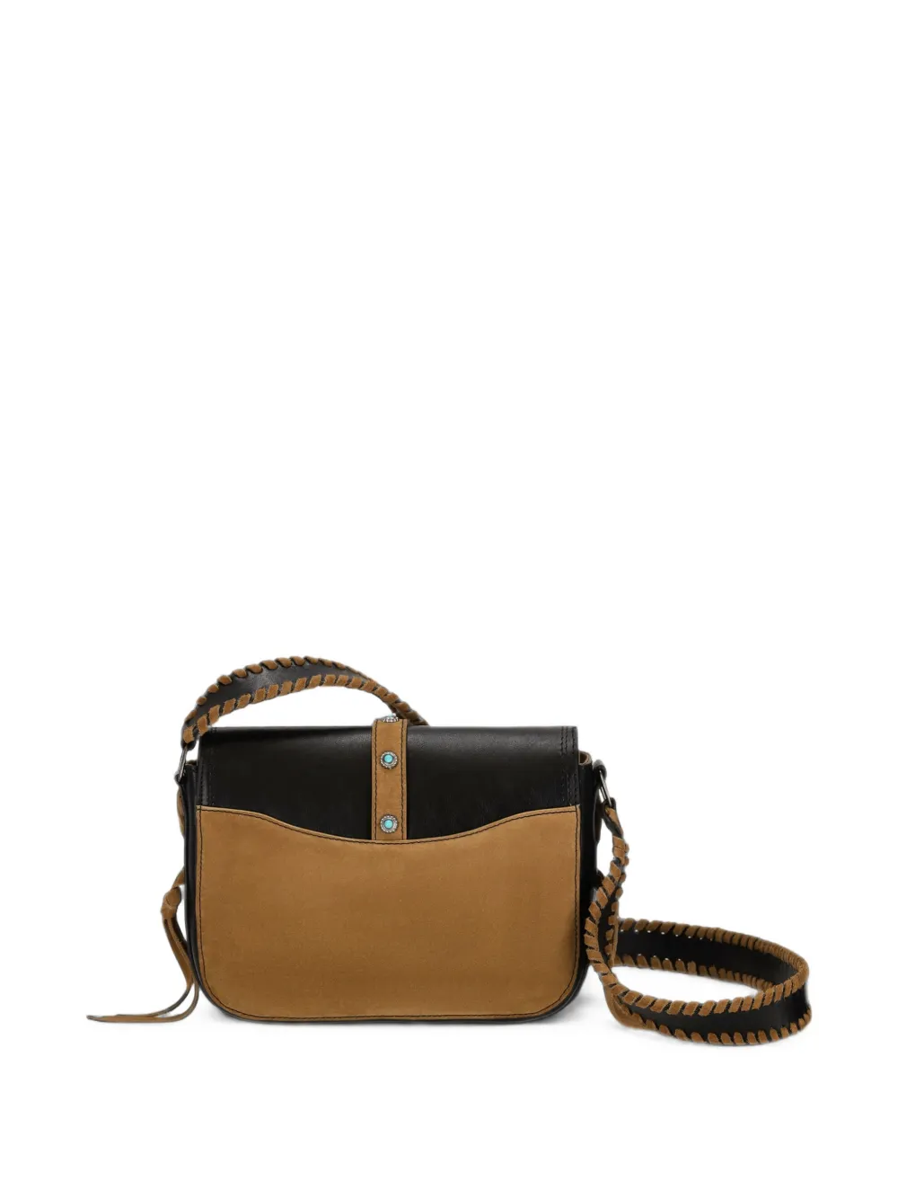 Fortela Kiki Stud-embellished Calf Leather Bucket Bag in Black, view 3